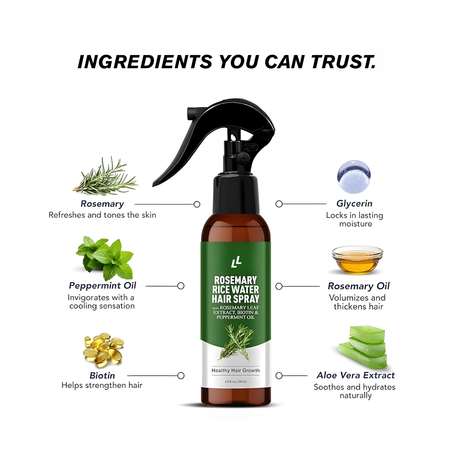 Rosemary Rice Water Hair Spray