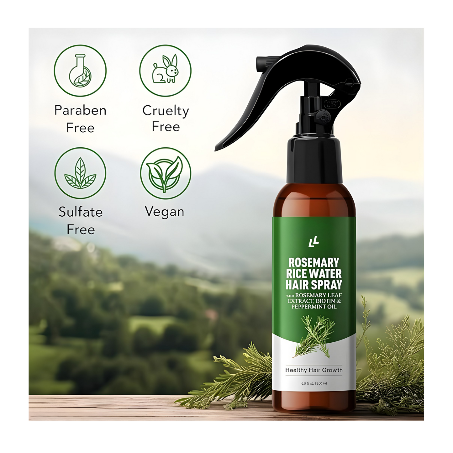 Rosemary Rice Water Hair Spray