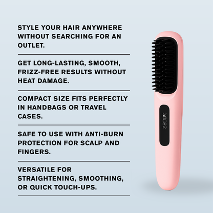 LunorLab Wireless Hair Straightening Brush