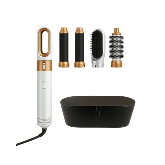 LunorLab 5-in-1 Ionic Hair Styler & Dryer Brush Set