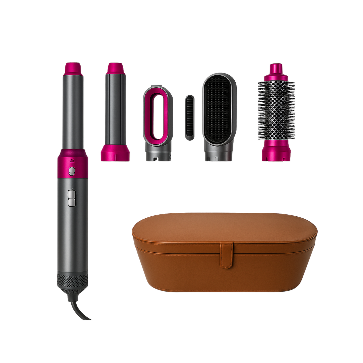 LunorLab 5-in-1 Ionic Hair Styler & Dryer Brush Set